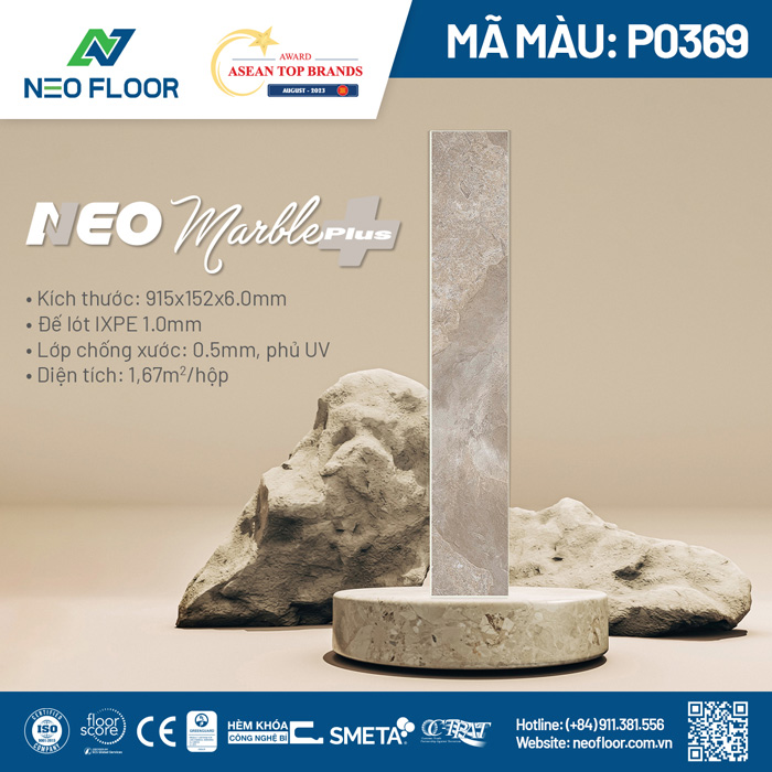 Neo Marble Plus P0369 - Sàn Đá Công Nghệ SPC Neo Floor - Công Ty Cổ Phần Neo Floor